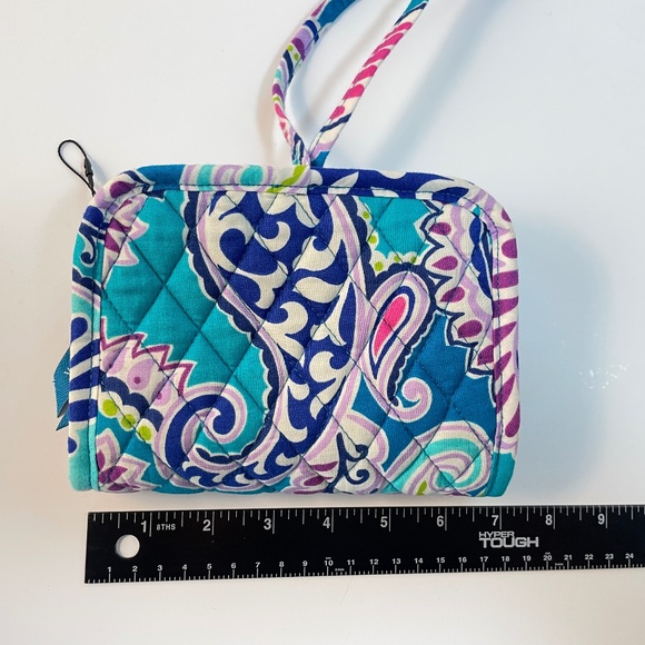 New! Vera Bradley Waikiki Paisley Makeup/Jewelry Travel Bag Tie-Closure - Picture 7 of 8
